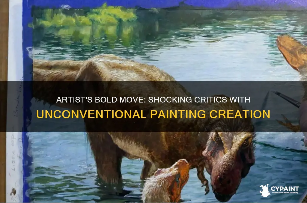 which artist shocked critics by creating a painting o