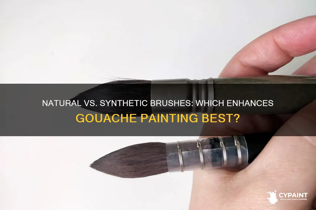 which bush is better for gauche paint natural or