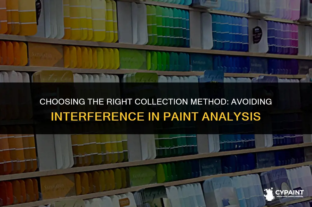 which collection method would interfere with the analysis of paint