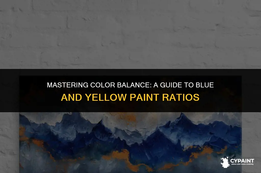 which correctly compares their ratios of blue to yellow paint