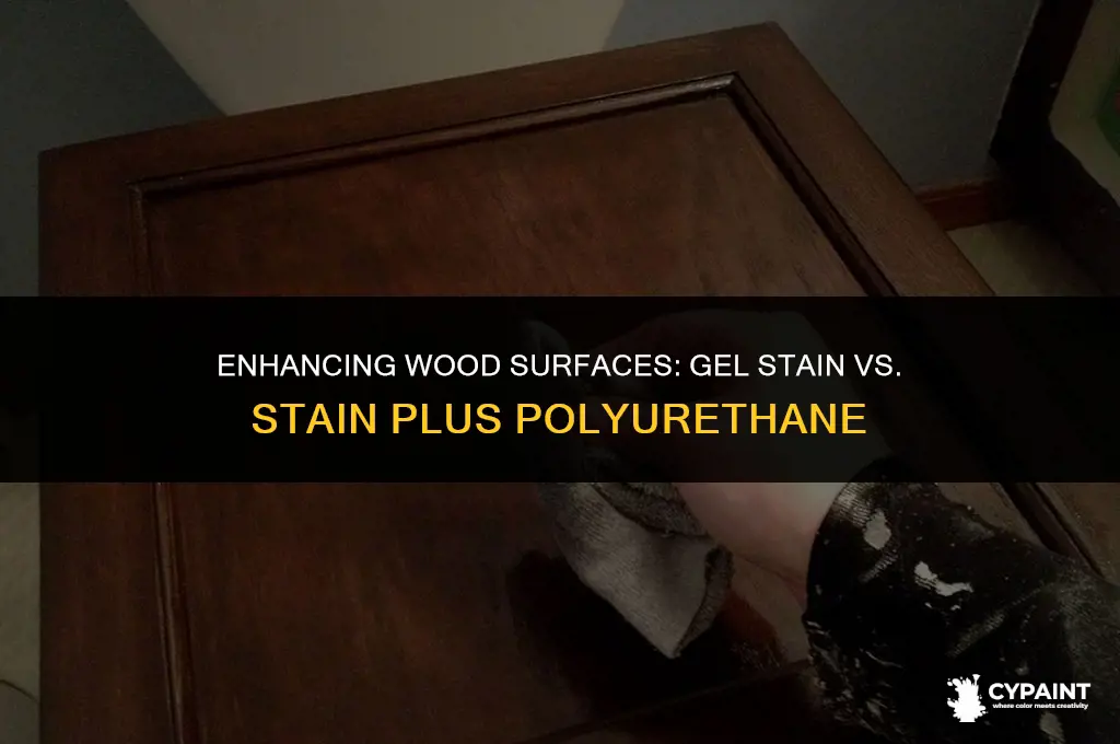 which covers paint better gell stain or stain plus polyurethane
