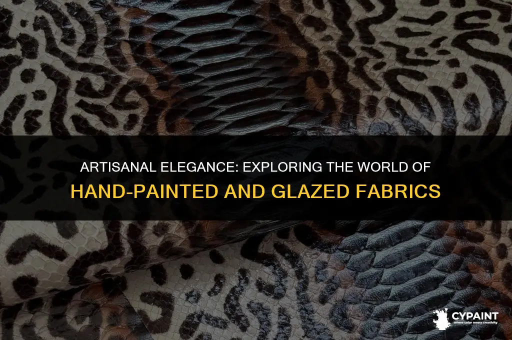 which fabric was hand-painted or printed and sometimes glazed