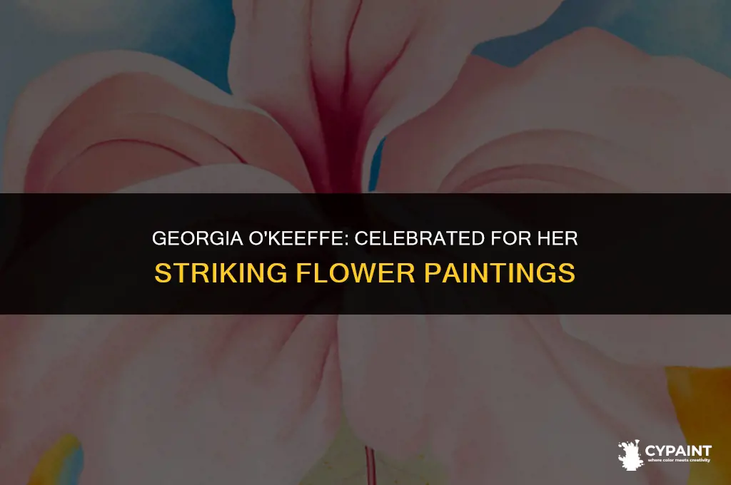 which flower paintings is georgia o keeffe famous for her