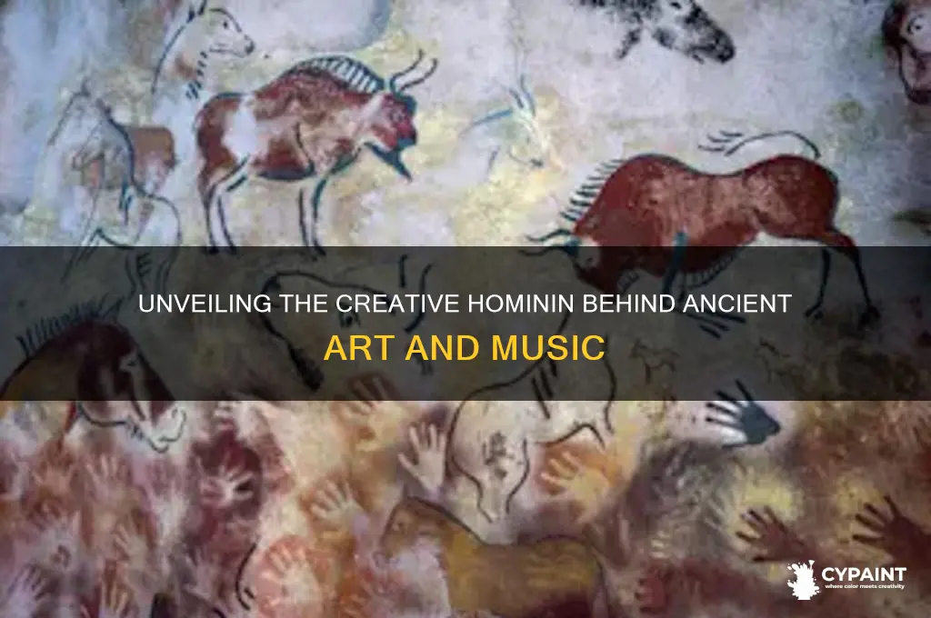 which hominin made cave paintings carvings and musical instruments
