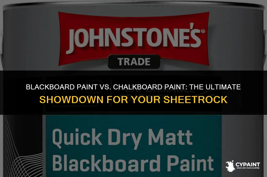 which is better on sheetrock blackboard paint or chalkboard paint