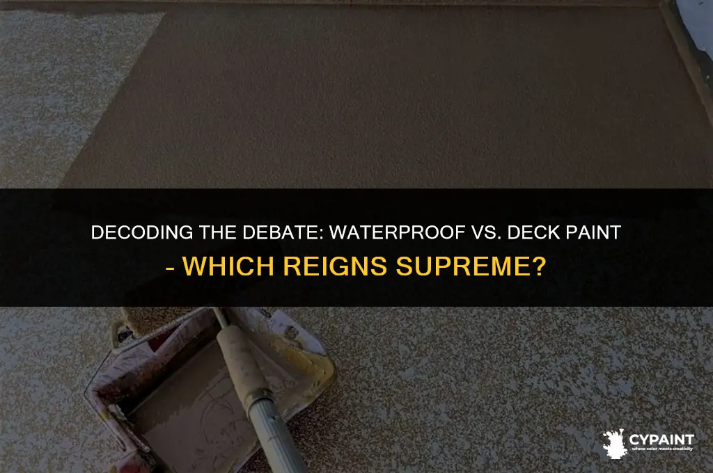 which is fisrt the waterproof paint and the dech paint