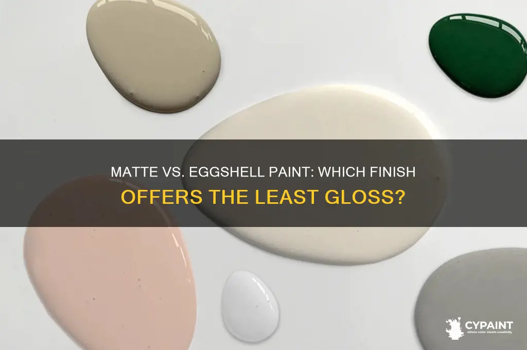 which is least glossy in paints matte or eggshell