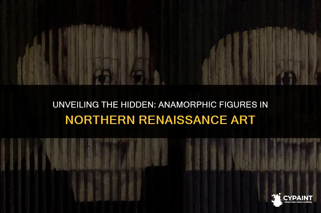 which northern renaissance painting had an anamorphic figure in it