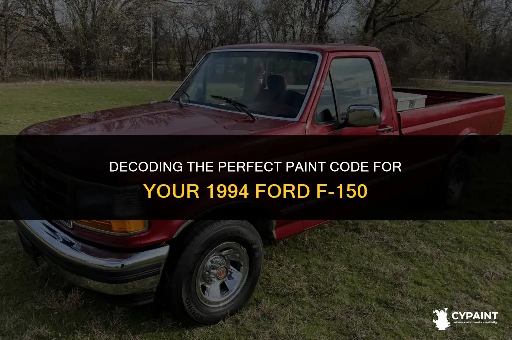 which number is the paint code for my 94 f-150