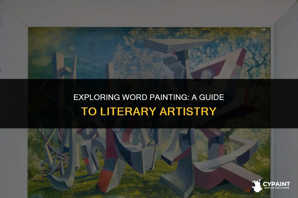 which of the following is an example of word painting