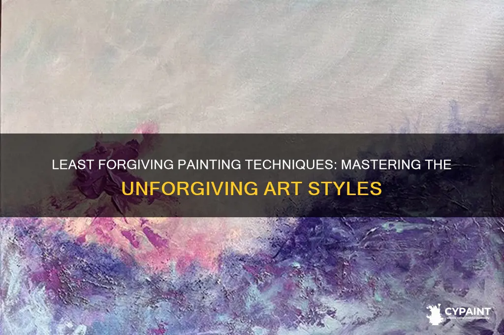 which of these is the least forgiving painting technique