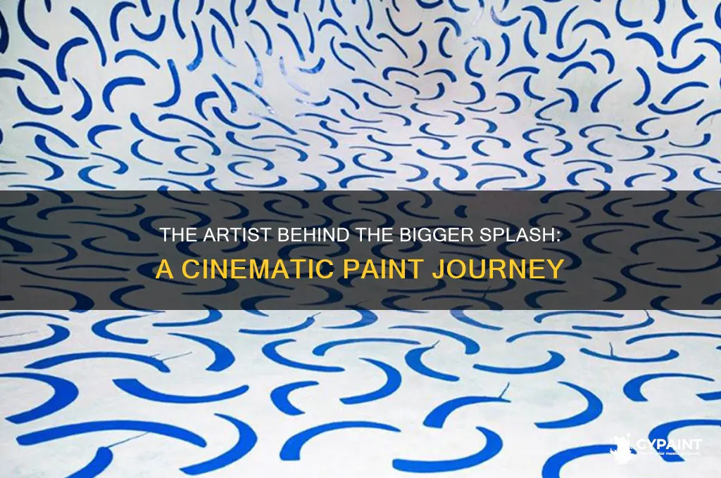 which paint artist was filmed in a bigger splash