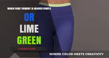 Purple vs. Lime Green: Which Paint Pigment Weighs More?