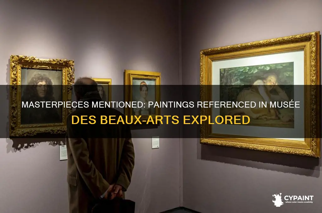 which paintings are referenced in musee des beaux arts