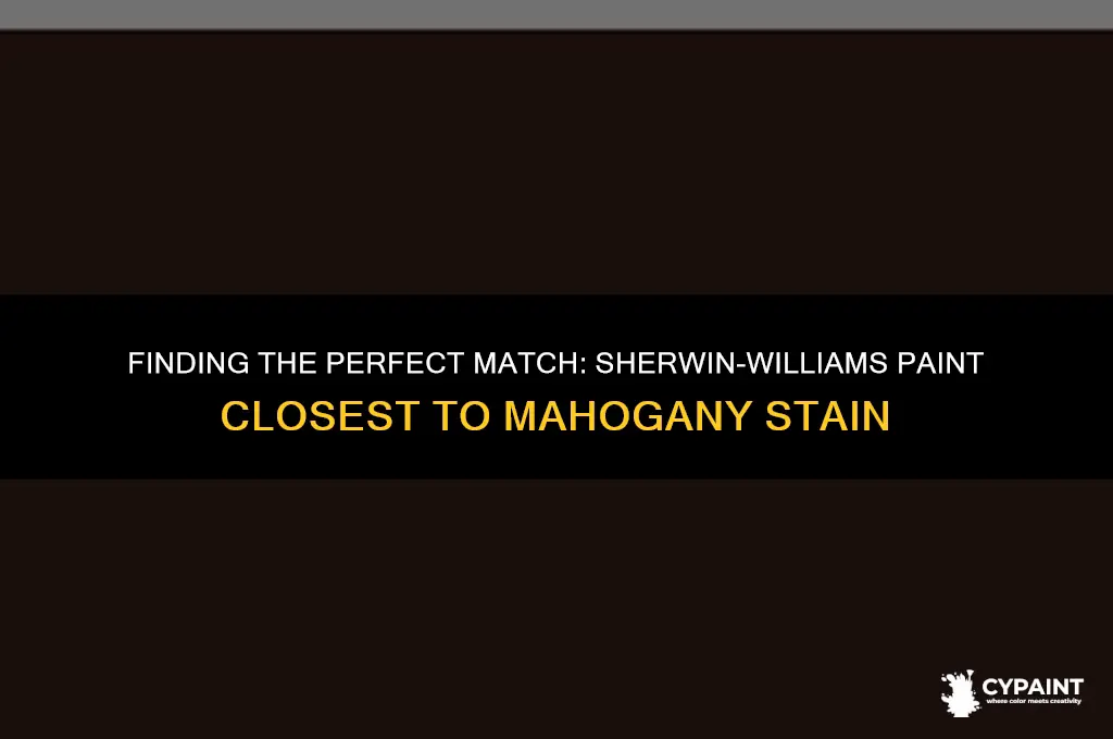 which sherwin william paint is closest to a mahogany stain