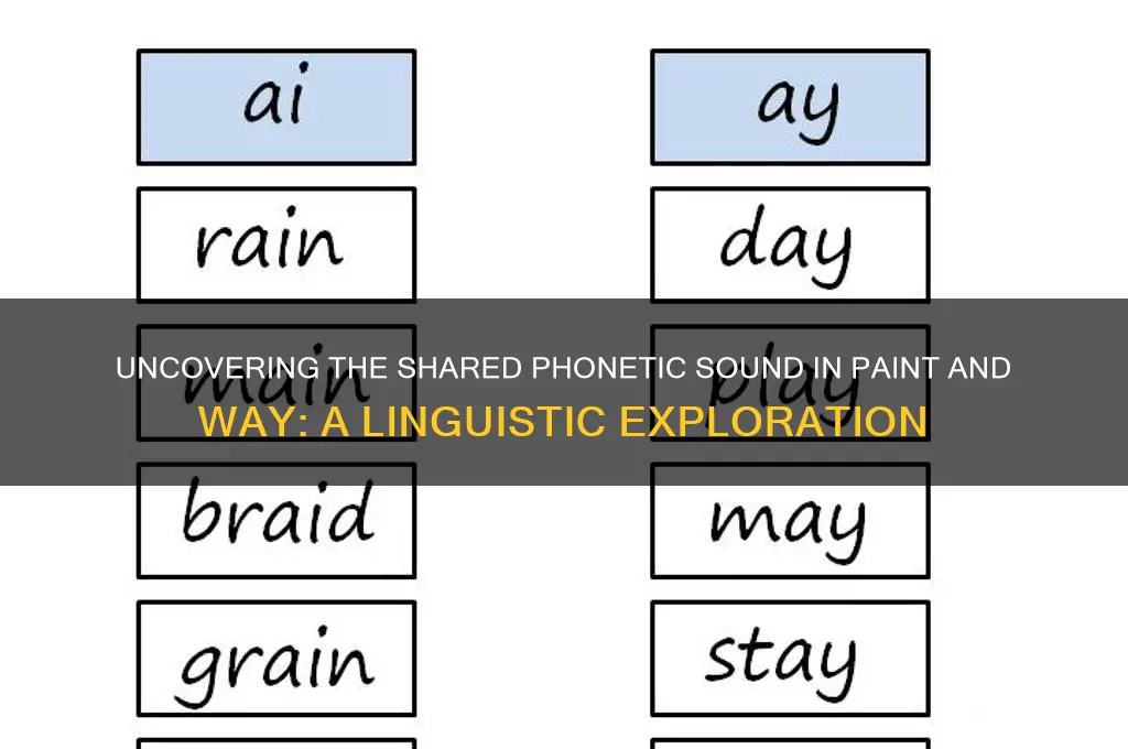 which sound is the same in paint and way