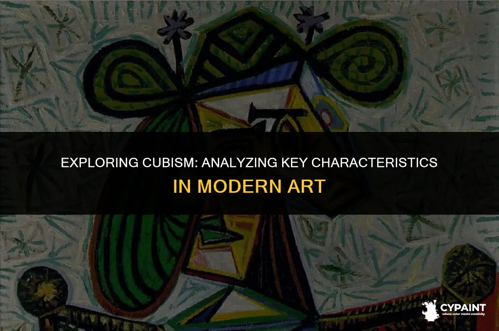 which statements describe the characteristics of cubism in the painting