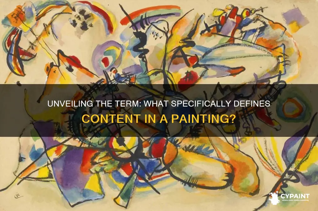 which term refers specifically to content in a painting