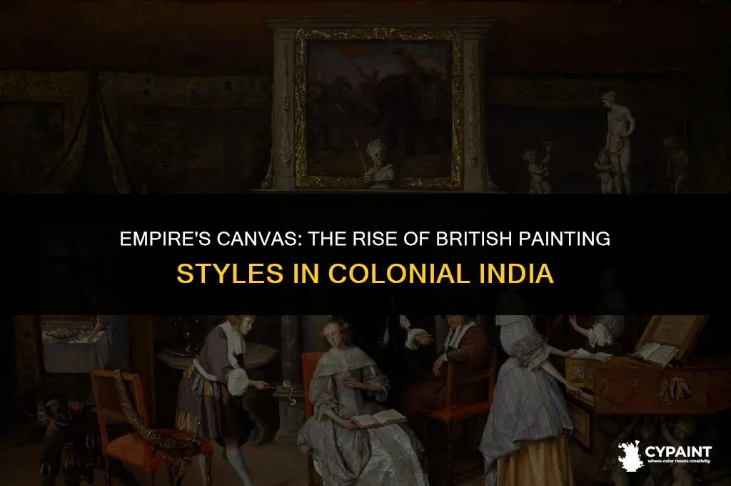 which two british painting styles gained popularity in colonial india