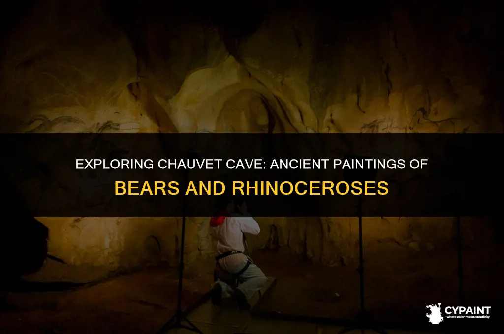 which upper paleolithic cave has paintings of bears and rhinoceroses