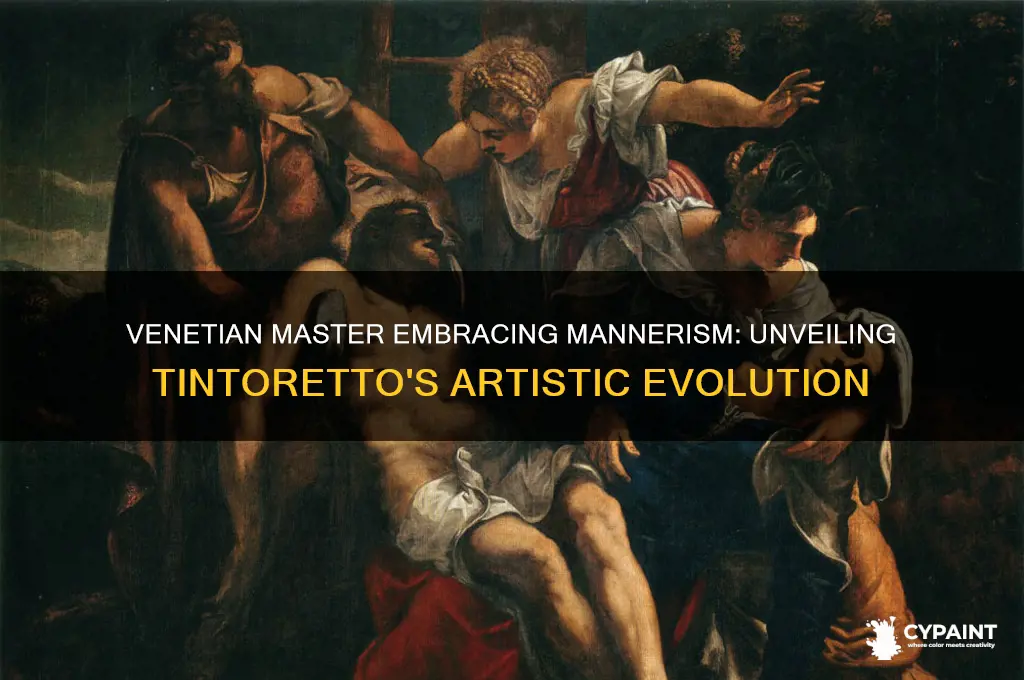 which venetian painter adopts aspects of the mannerist style