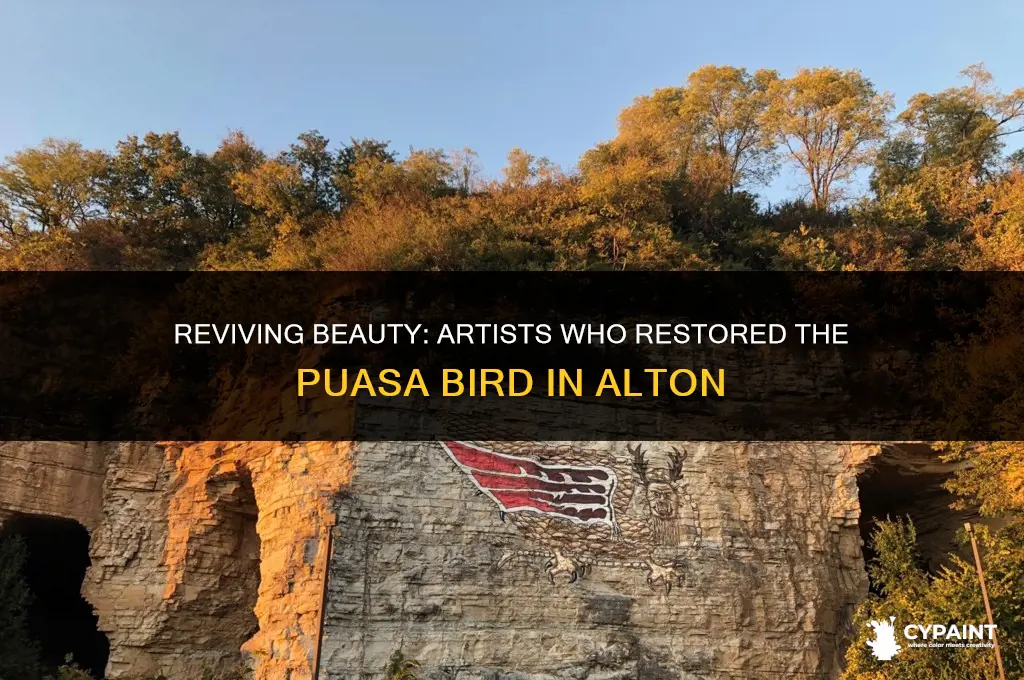 who all has painted restored the puasa bird in alton