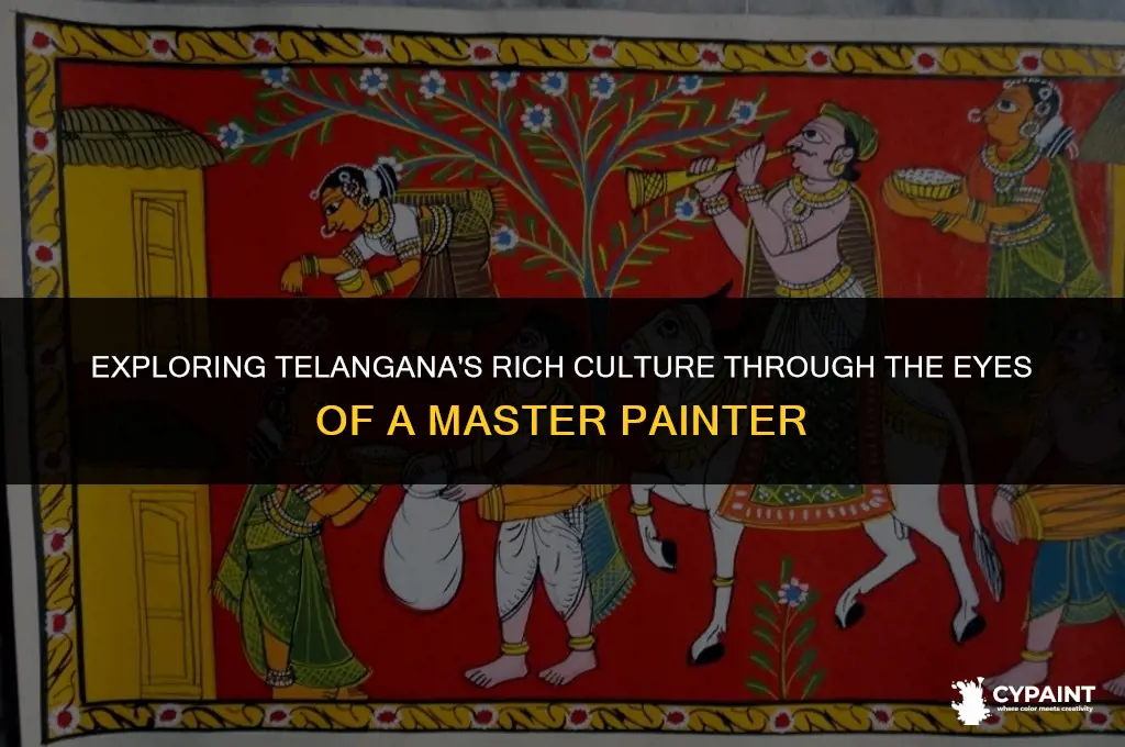 who depicted the telangana way of life through his paintings