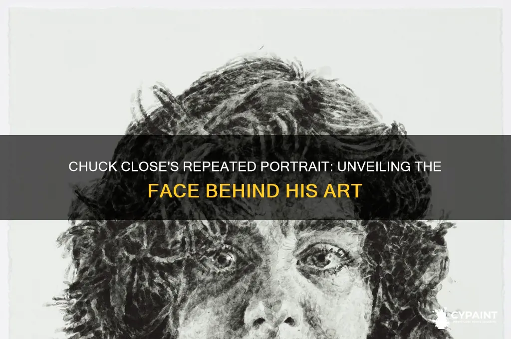 who did chuck close paint over and over again