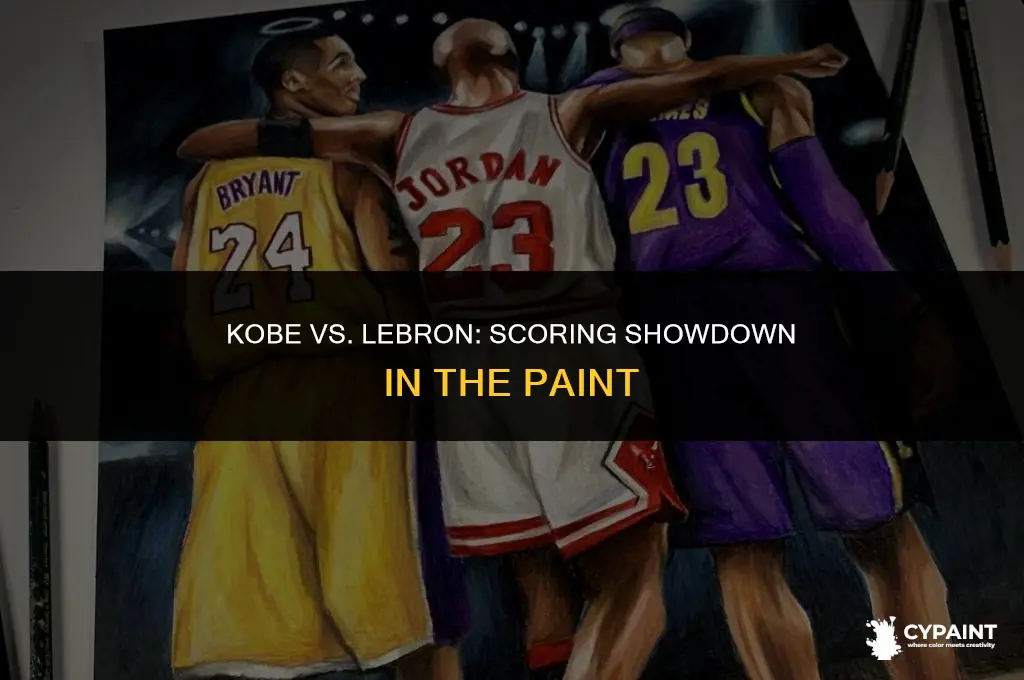 who has more points in the paint kobe or lebron