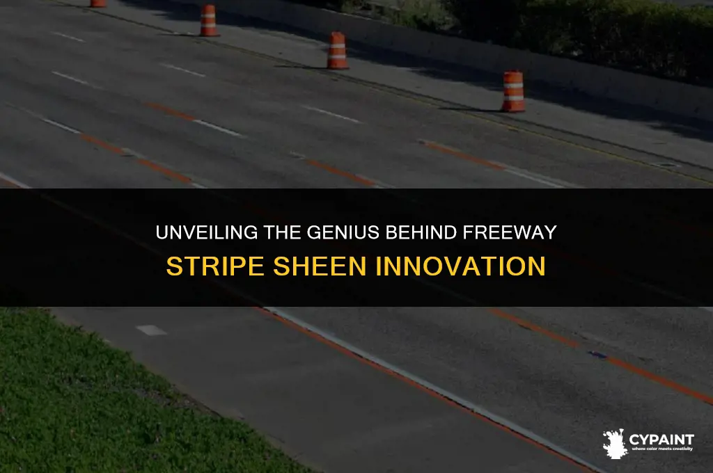 who invented the sheen for painting stripes on the freeway