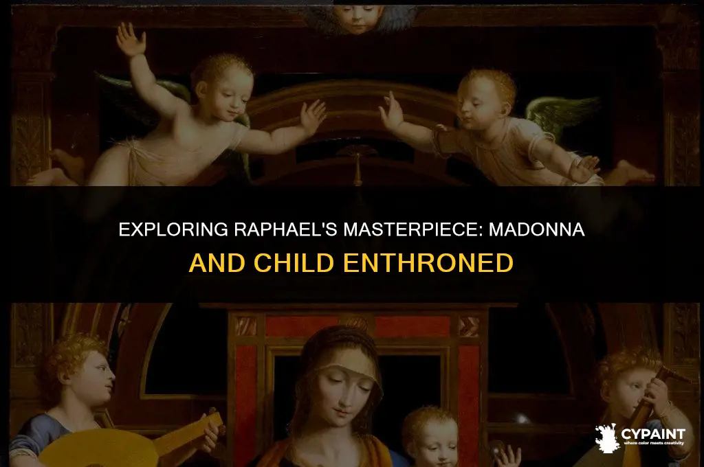 who is in the painting madonna and child enthroned raphael