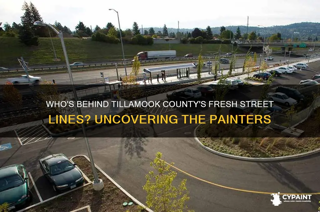 who is painting the street lines in tillamook county