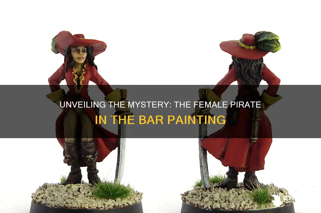 who is the female pirate in painting behind bar