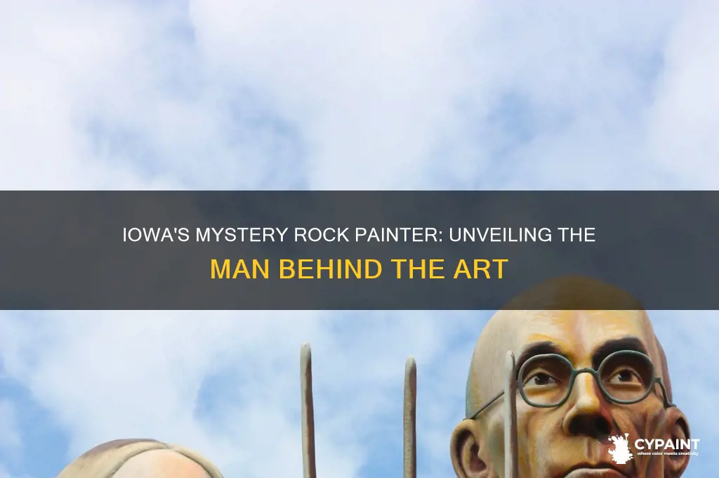 who is the man painting the rocks in iowa