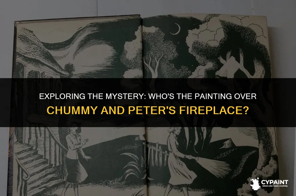 who is the painting of over chummy and peter fireplace