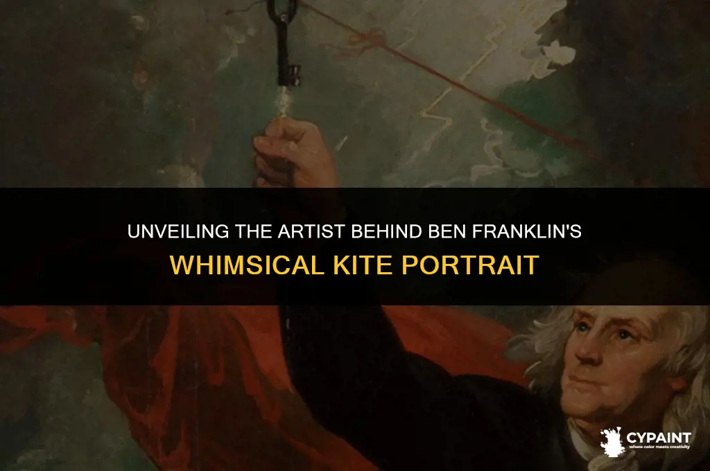 who painted the ben franklin with cherubs and kite painting