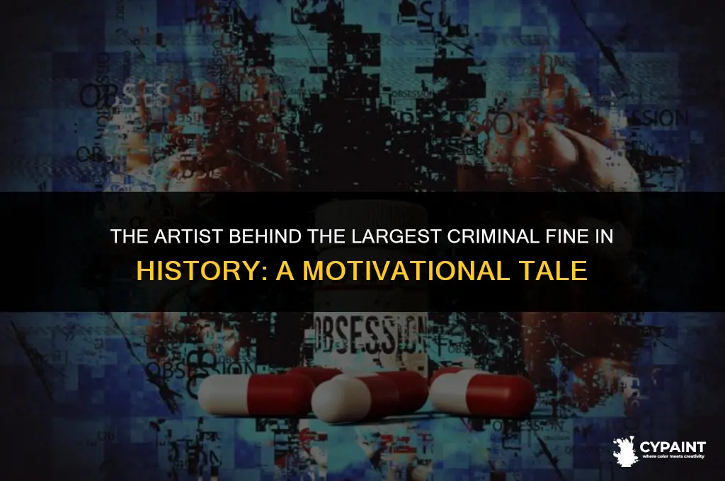who painted the largest criminal fine in history and why