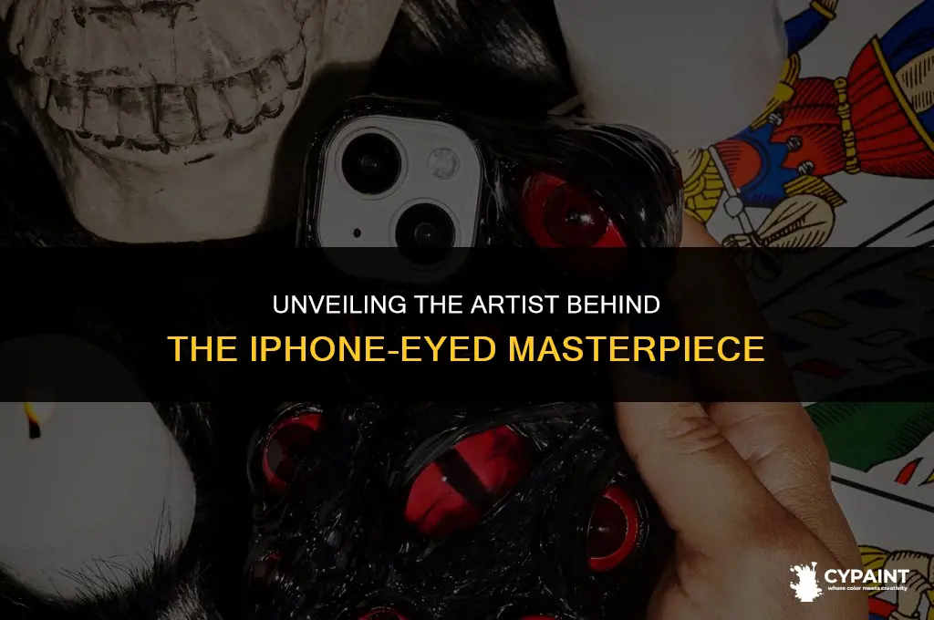who painted the painting of people with iphones over eyes