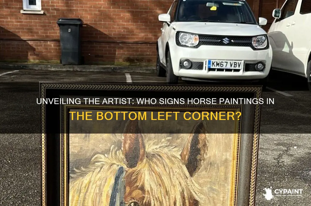 who signs their horse painting in bottom left ckrner
