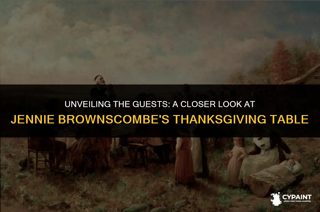 who was at the table of jennie brownscombe thanksgiving painting