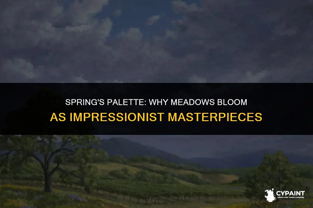 why a meadow in springtime is considered an impressionist painting