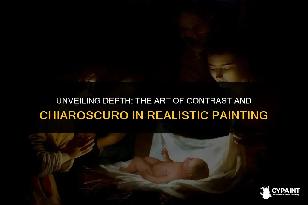 why are contrast and chiaroscuro important part of realistic painting