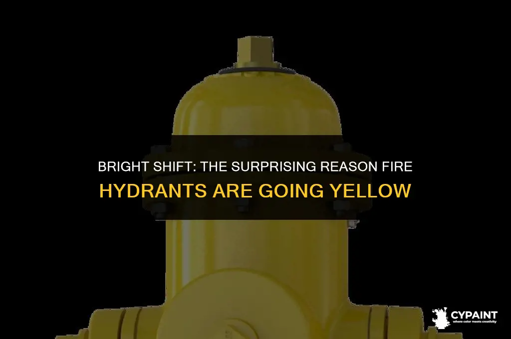 why are fire hydrants being painted yellow instead of red