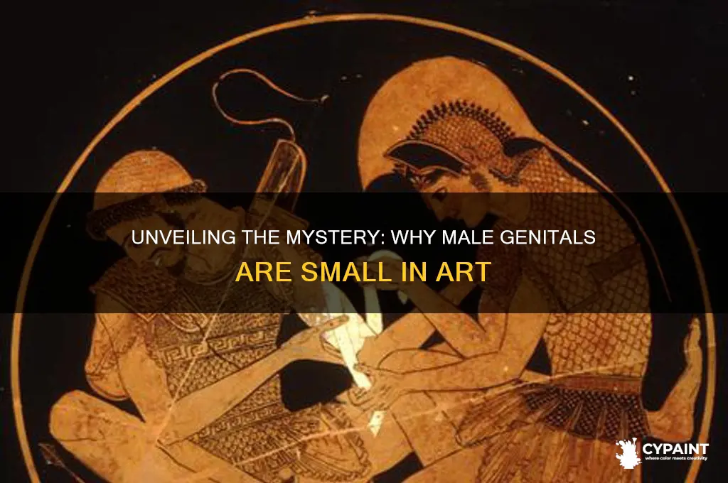 why are male gentitals small on statues and paintings