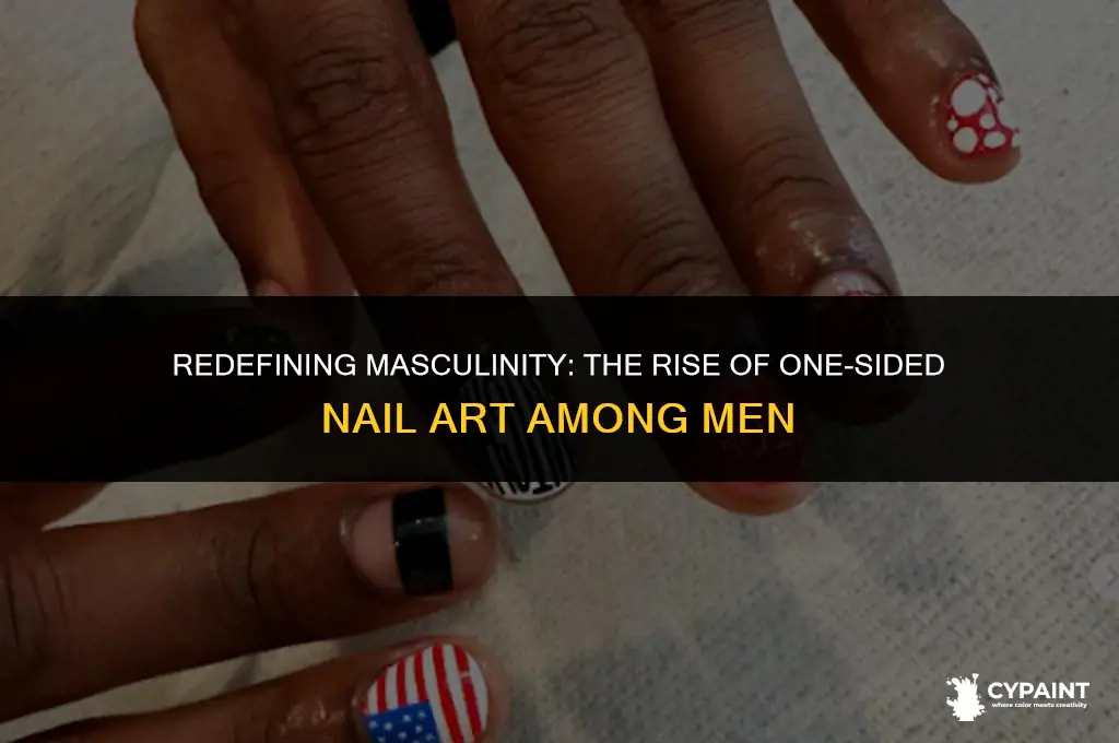 why are men painting their fingernails red on one-sided