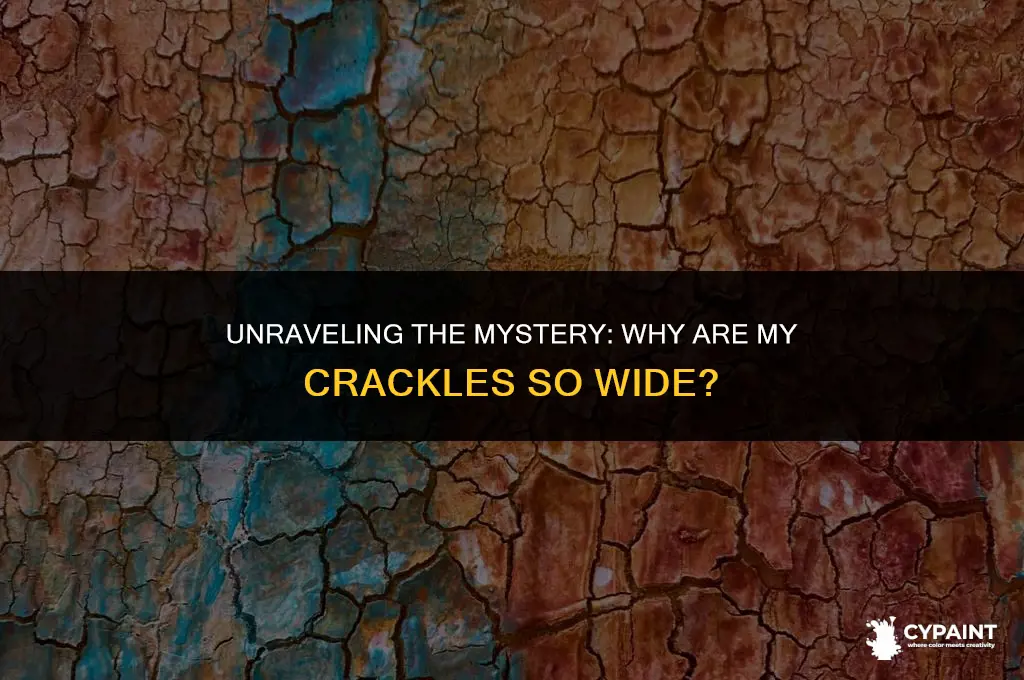 why are my crackles so wide on my painting project