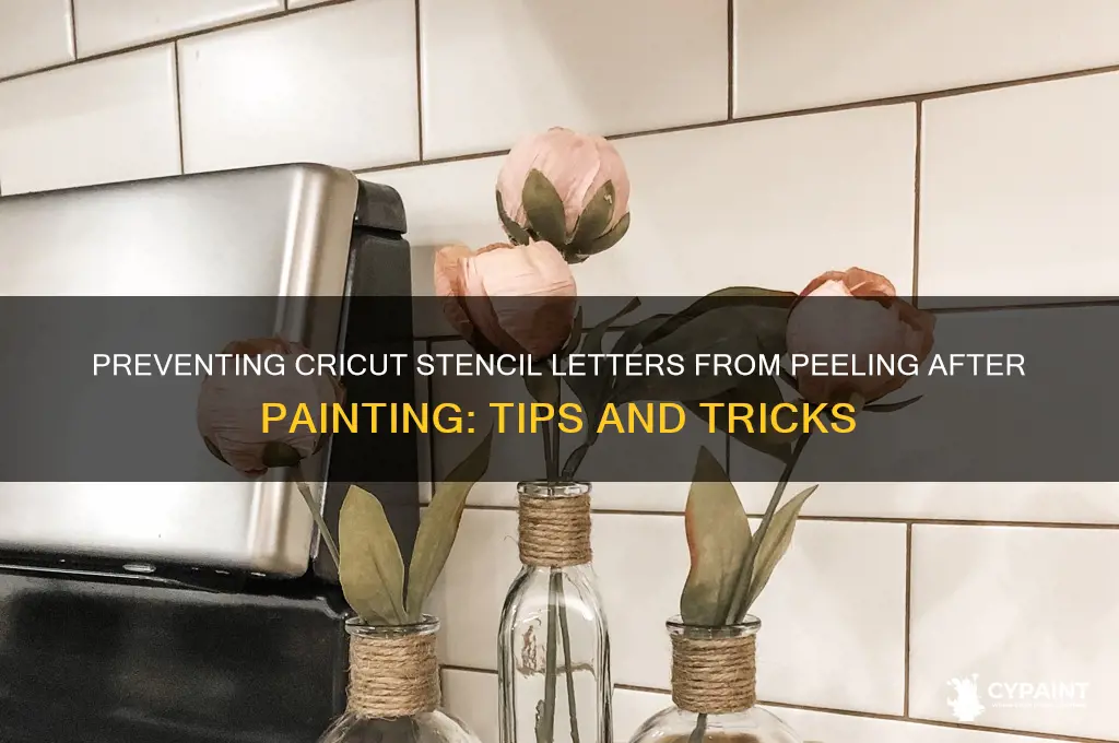 why are my cricut stencil letter peel after painting