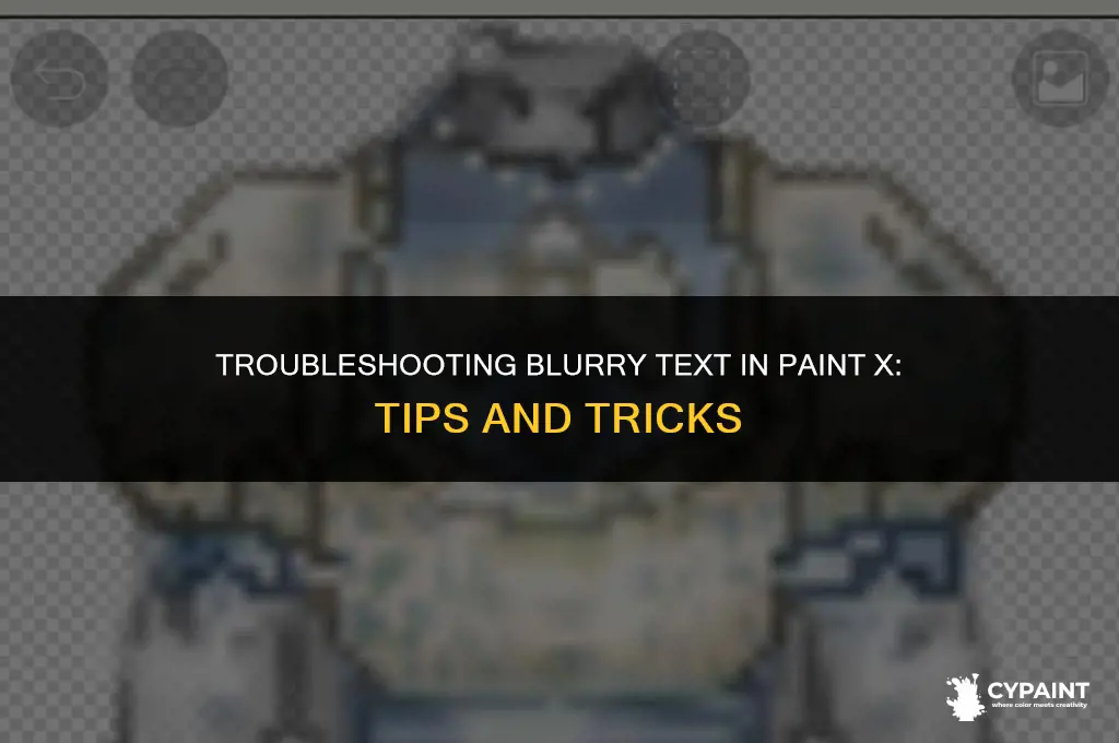 why are my texts coming out blurry on paint x
