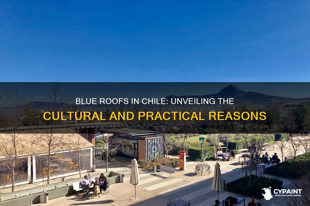 why are people in chili painting their roofs blue