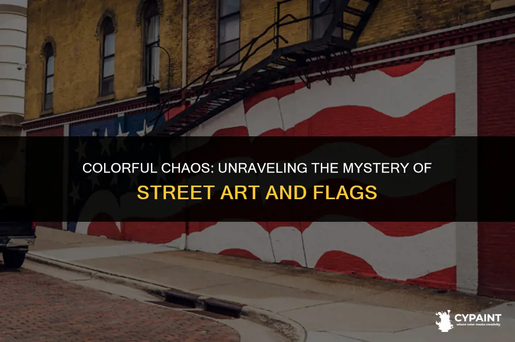why are there flags and paint all over my street